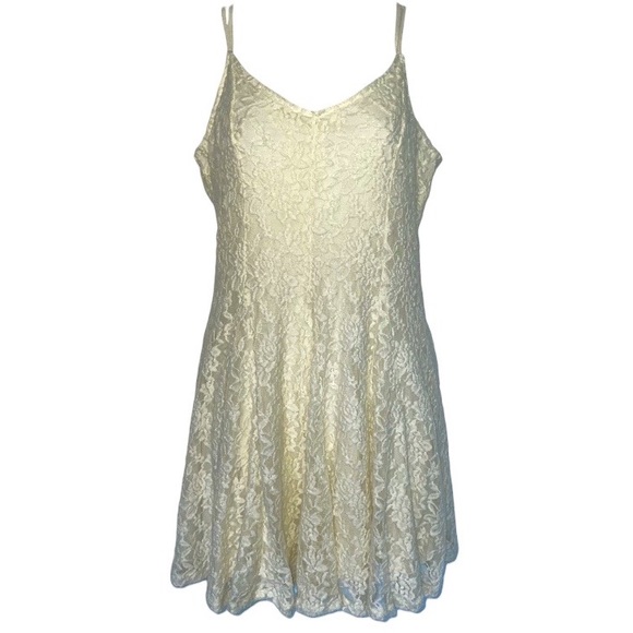 AMERICAN EAGLE OUTFITTERS Lace Overlay Spaghetti Strap Skater Dress size… - Picture 5 of 13